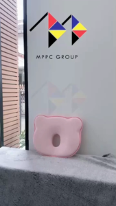 mppc หมอนหลุมหัวทุย หมอนเด็กแรกเกิด รักษาสรีระศีรษะ ลดการกดทับ - Flat Head Prevention Pillow (สีชมพู)