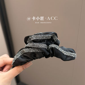 Elegant Shark Clamp Hair Clip Womens Fashion Diamond Studded Headwear Hepburn Style Hair Grips Luxury Hair Accessories