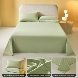 HLA | Class A 100 Cotton Thickened Flannel Bed Sheet