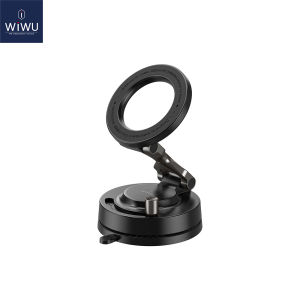 WIWU Car Mount for MagSafe Vacuum Magnetic Car Phone Holder Stand Ultra Suction Cup Magnet 3-Axis 720° Adjustable Foldable Cell Phone Mount Dashboard Car Holder Bracket for iPhone & Android