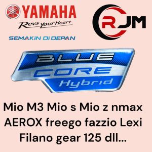 EMBLEM 3D BLUE CORE HYBRID STIKER BLUE CORE HYBRID LOGO BLUE CORE HYBRID STIKER EMBLEM YAMAHA BLUE CORE HYBRID