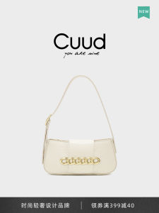 Cuud White Womens Bag 2025 New Style Fashion Trend Commute Single Shoulder Underarm Bag Calfskin Leather Handbag