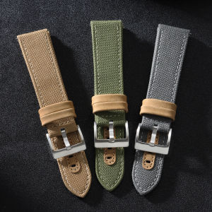 Nylon Canvas Watch Strap for Omega 20mm 22mm Strap Replacement Sport Watchband Sailcloth Cowhide Wrist Belt Men Women Bracelet