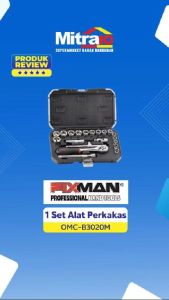 Fixman 1 Set Alat Perkakas Socket OMC-B3020M 3/8 Inch (20 Pcs)