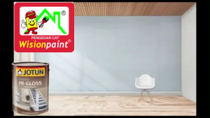 1L JOTUN HIGH GLOSS ( WOOD AND METAL / EXTERIOR & INTERIOR ) SOLVENT PAINT ( FREE 1.5" BRUSH )