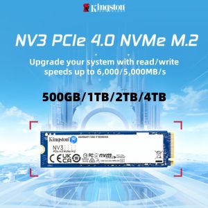 Kingston NV3 SSD 500GB 1TB 2TB NVMe PCIe Gen 4.0x4 Solid State Drive M.2 2280 Internal SSD For Desktop Laptop - Up to 6000 MB/s