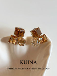 kuina | Elegant And Unique Teacolor Silver Earrings