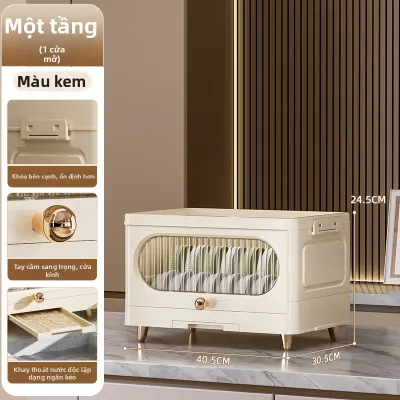 MMZECE | Tủ Đựng Đồ Dùng Bếp Đa Cấp Có Nắp Đậy
