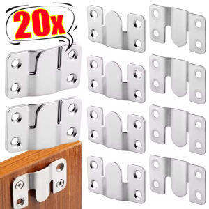 20คู่ ขอเกี่ยวกรอบรูป / ที่แขวนผนังสแตนเลส / หัวเข็มขัดแขวนแบบฝังเรียบ / ขายึดเฟอร์นิเจอร์แบบอินเตอร์ล็อค / ข้อต่อ