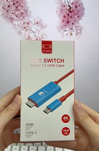 (SG) NS2 100W 3-in-1 Portable USB-C HDMI Hub TV Adapter 4K 60hz Dock Screen Projector Accessories 2m Type C For Nintendo Switch 2 1 OLED