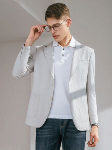 UV Protection Summer Slim Fit Business Casual Mens Suit Jacket
