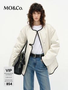 MO&Co. | Chinese Style Satin Pearl Thin Cotton Velvet Outerwear