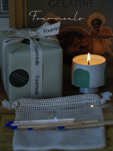 Jasmine Scented Candle Ceramic Holder Aromatic Atmosphere Creating Birthday Gift Unique Item Chinese Artistic Style Bedroom Decor