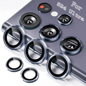 Metal Camera Protector Case Tempered Glass Lens Ring for Samsung Galaxy S22 Ultra S23 S23 Plus S23 Ultra S24 S24 Plus S24 Ultra A14 A05 A05S A15 A25 A35 A55 Lens Film