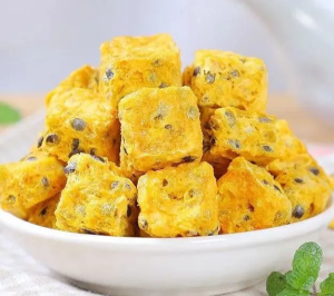 Freeze dried passion fruit chunks cold brewed ready to eat fruit tea 50g 100g 250g 500g   冻干百香果块