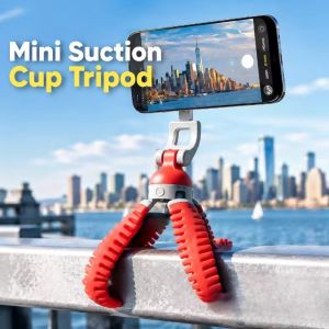 Octopus Magnetic Phone Stand with Suction Cups Flexible Silicone 29cm 500g Load for Vlog Travel Selfie Desktop Live Streaming