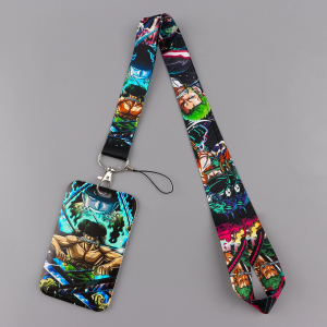 Bandai | 1/3PCS，Anime One Piece Luffy Gear 5 Card Holder with Lanyard Retractable Badge Reel Cute Student Bus ID Card Case Cover Kawaii