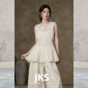JK&JS | Áo Thun Không Tay Thêu Bông Cây Trúc