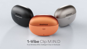 Momax BT15 M.IN.D AI Earbuds | Support 140 Language Instant Translation | ENC Noise Cancelling | Open-Ear Clip-on Design