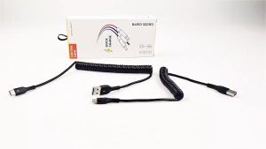 KEBISS Kabel Data Micro USB Multifungsi Telescopic Kable Charger 3A Fast Charging Micro USB Spring KM-3 - 7RUA5IBK