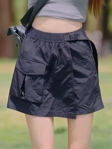 Quần Short Công Sở Cạp Cao Phong Cách Mỹ Thường Ngày Cho Nữ Mùa Hè Mới Nhỏ Cỡ Quần Áo Ngắn Chữ a Quần Áo Hợp Thời Trang