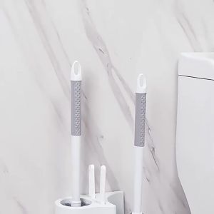 4 in 1 Toilet Brush Set Floor Brush 360 ° No Dead Angle Bathroom Toilet Bowl Brush Cleaner Long Handle Wall-mounted Multifunction Brush Toilet Set