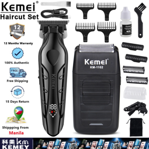 Kemei KM-2269/1102 Professional Black Hair Clipper Set Rechargeable Razor For Haircut Original Kit Electric Hair Trimmer