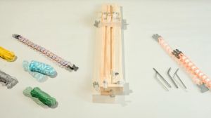 Alat Pembuat Gelang Tangan Bahan Kayu Gelang Dapat Disesuaikan Alat Rajut Gelang Alat Rajut Gelang Pembuat Aksesori