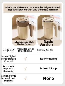 Electric Coffee Stirring Cup High End Elegant Womens High Aesthetic Automatic Charging Version 2510 Stirring Cup