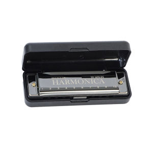ฮาร์โมนิก้า 10 รูคีย์ C Blues Harp Mouth Organ Phosphor Bronze Case Diatonic Beginner Harmonica Kit สำหรับเด็ก