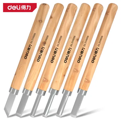 deli | Bộ Dao Khắc Gỗ Lưỡi Tam Giác Dành Cho Người Mới Bắt Đầu