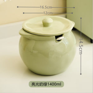 Hũ Đựng Dầu Mỡ Gốm Chịu Nhiệt Độ Cao Có Lưới Lọc Và Nắp Nhà Bếp Dụng Cụ Nấu Ăn Đựng Gia Vị Ớt Chuyên Dụng