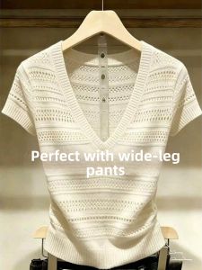 V.C.I | French Chic V-Neck Short Sleeve T-shirt