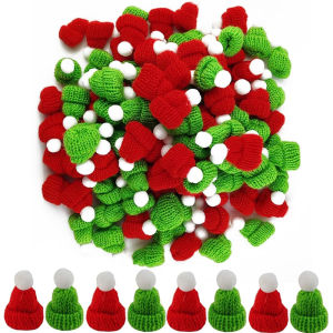 3.5*5CM Mini Knitted Hat Mini Doll Hat Wool Hat Christmas Tree Ornaments Home Party Gift 2025 DIY Arts and Crafts Supplies