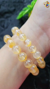 Rare Yellow Rabbit Hair Rutilated Quartz Bracelet