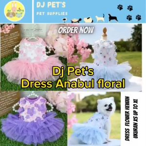 baju anjing dan baju kucing pet clothes dress floral PET1041