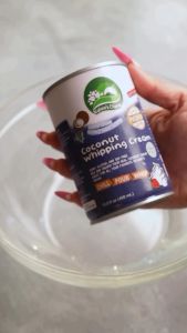 วิปปิ้งครีมมะพร้าว นมมะพร้าววิปปิ้งครีม กะทิวิปปิ้งครีม วิปปิ้งครีมเจ (Coconut Whipping Cream Natures Charm)