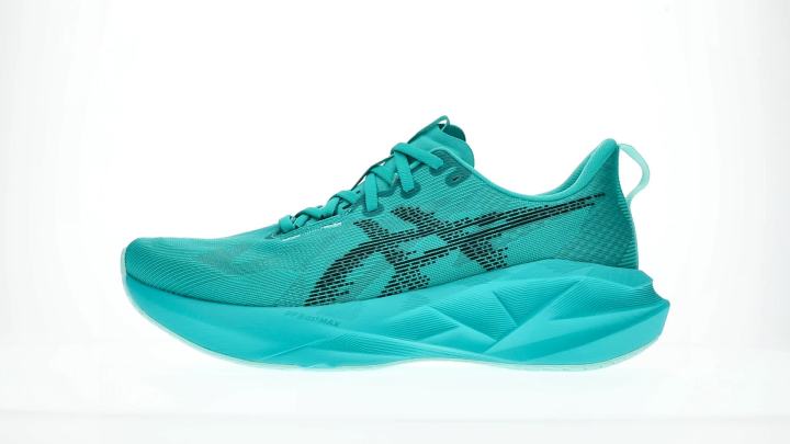 ASICS Men NOVABLAST 5 Running Shoes in Wave Teal/Black
