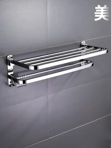 Stainless Steel 304 Bathroom Towel Rack Toilet Towel Hanger Shampoo Holder Shelve Rak Tuala 40cm/50cm/60cm
