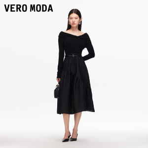 Vero Moda | Autumn New Arrivals Off-shoulder Belted Knit Dress