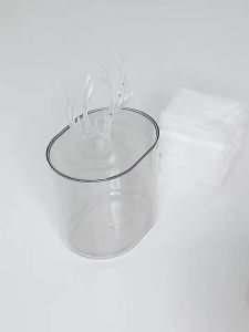 Rak Acrylic Tempat Kapas Motif Tanduk Rak Kalung Rak Kapas AC009