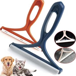 2 in 1 Portable Fabric Lint Remover Double Sided Pet Hair Cleaning Shaver Reusable Clothes Carpet Seats Scraper Fur Removal Tool