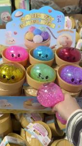 Oversized Glitter Dumpling Squishies Soft Slow Rebound Sensory Squeeze Toy Relief Anxiety Fidget Stress Ball Office Gifts