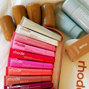 Rhodee Blusher Rouge Powder Pocket Blush Lip Gloss Cheek Hydrating Stick Natural Cream Lipstick Cheek Easy Apply Color Makeup