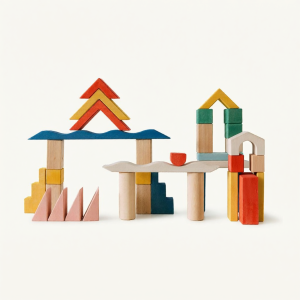 AVDAR | Childrens Educational Construction Toys Montessori Large Particle Birch Wood