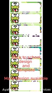GIRL NOTEBOOK / book STICKER LABEL