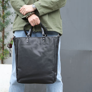 WANYE | Genuine Leather Mens Multi-Use Business Commuter Laptop Bag