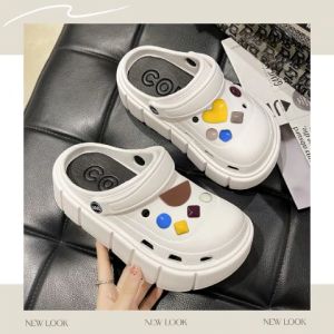 LHFriday NEW รองเท้าแตะหัวโต 💘ตัวติดลายหัวใจโทนคลเลอร์ฟูล สามารถสร้างรองเท้าสวมชิวกับสาวๆที่ชอบ 3 สี สั่งอาจจ้าา