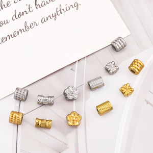 Stainless Steel Through-hole Bead Jewelry diy Accessories Fashion Beaded Beads Bracelet Material Fittings