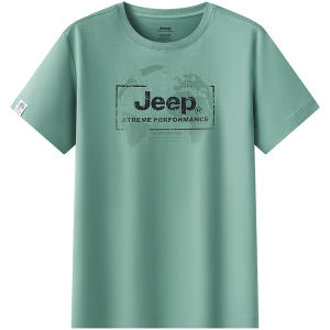 Jeep | Jeep Official Mens Skin-friendly Quick-drying Outdoor Sports T-shirt High Elastic Short Sleeve Breathable Ultra-light Round Neck
